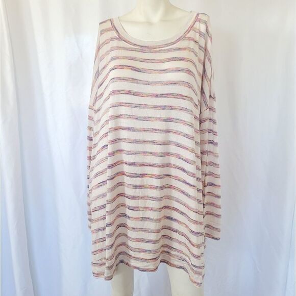COMO BLU Striped Top blouse size 3X - Picture 2 of 8